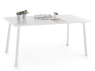 NEWTON - Rectangular melamine and powder coated steel writing desk by Caimi Brevetti - view 2